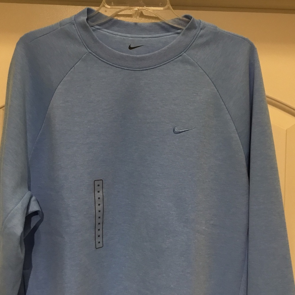 Nike Men's Light Blue Crewneck Sweater